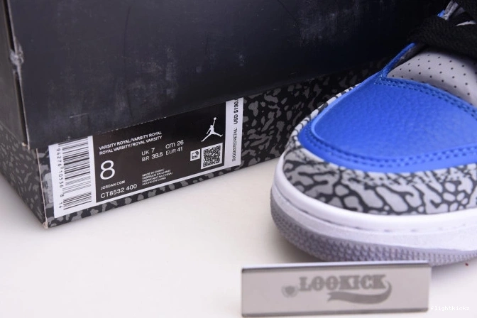 CT8532 Air Jordan 'Varsity - 3 400 Royal' Retro 0911